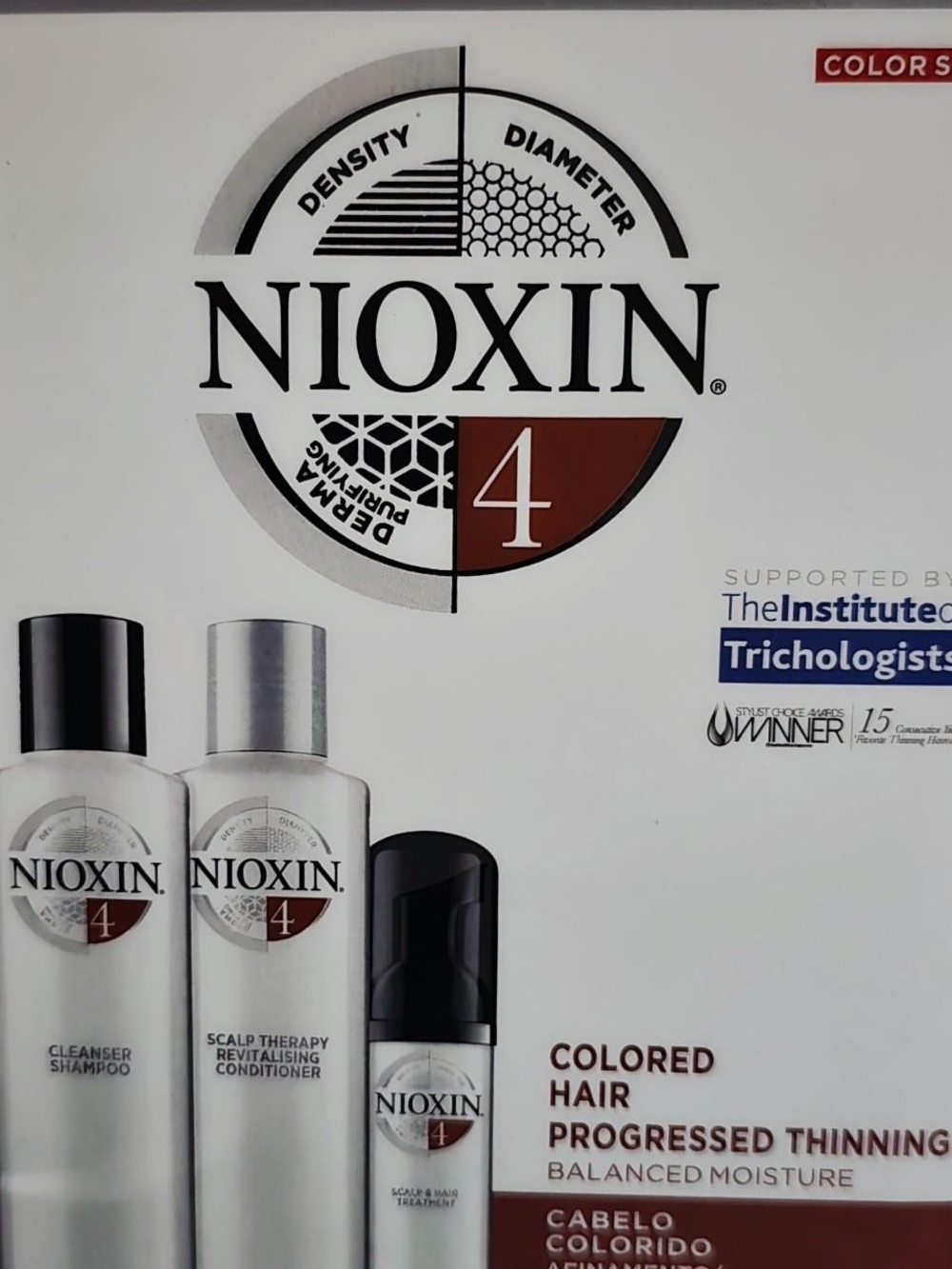 NIOXIN 4 Colored Hair Treatment 3-Part Kit